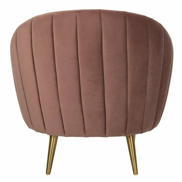 Safavieh 31.5 x 32.09 x 30.31 in. Razia Channel Tufted Tub Chair, Dusty Rose SFV4700C